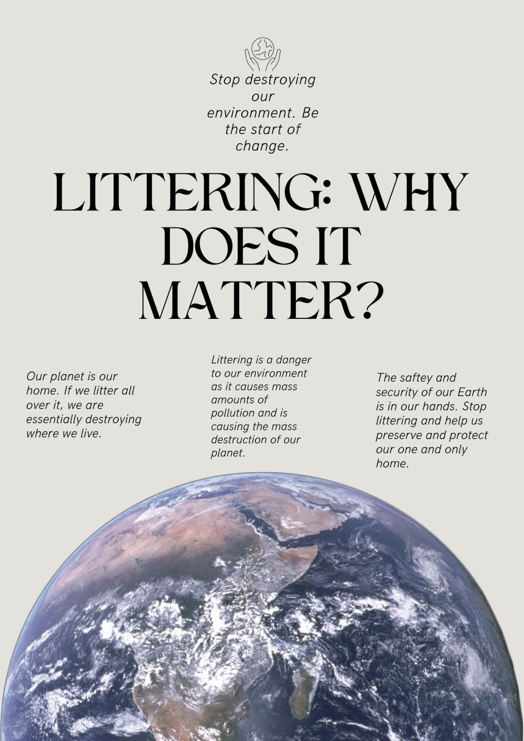 Anti-littering poster