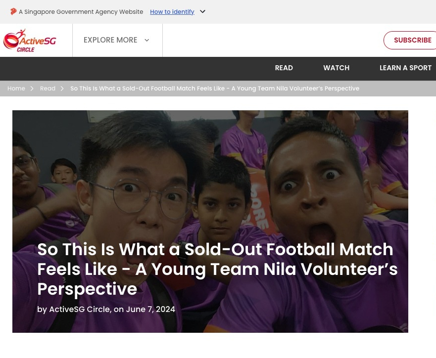 2024 – ActiveSG Contributing&nbsp;Article.